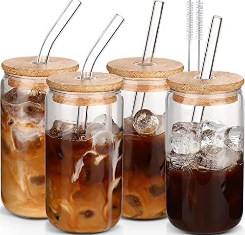 Mason NovaBloom Glass Tumbler With Straw styled product scene